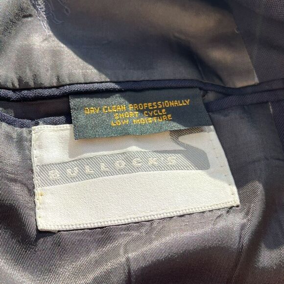 Burberry Suit Jacket Blazer Size 42R Mens Navy Blue Wool Single Vent 2 Button - Picture 13 of 15